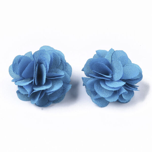 Kék virág alakú pompon (34mm)