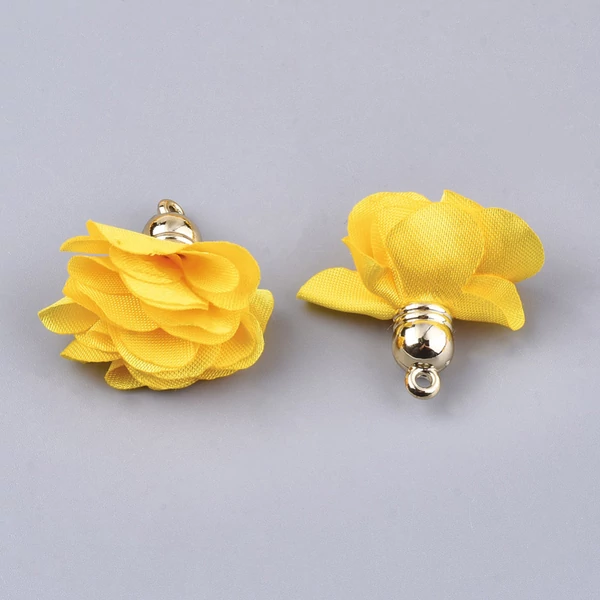 Sárga színű virág alakú bojt (25x27mm)