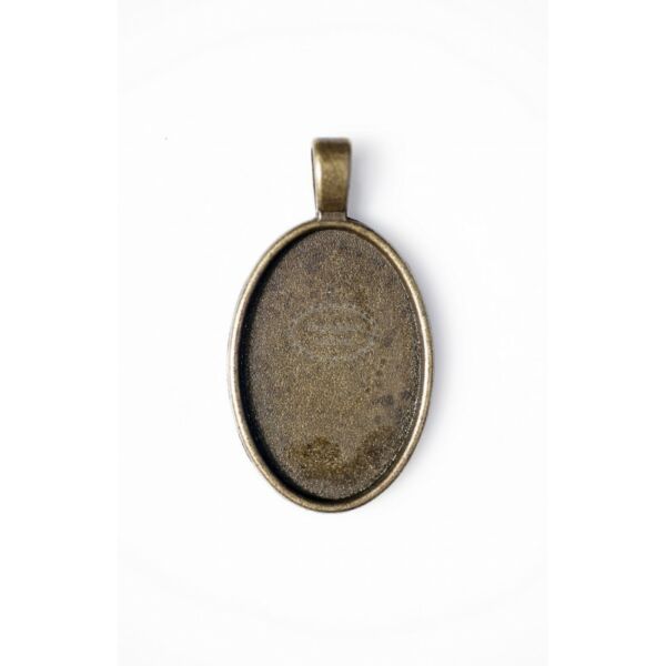 Antikolt bronz színű sima medálalap (20x30mm)