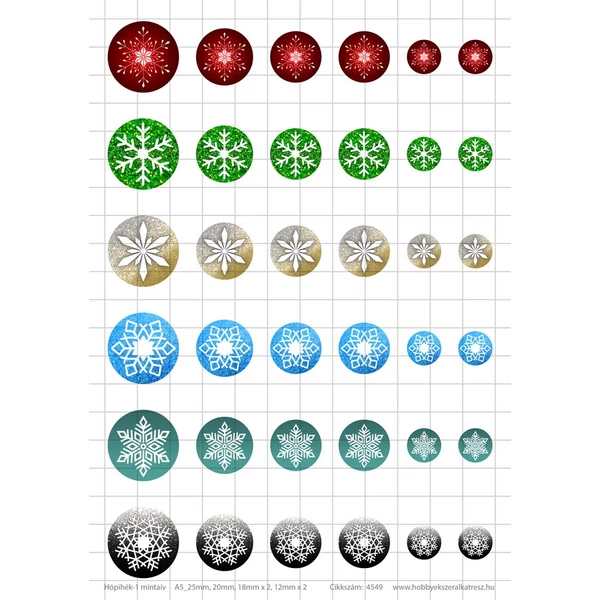 Hópihe-1 Üveglencsés ékszerpapír több méret A5