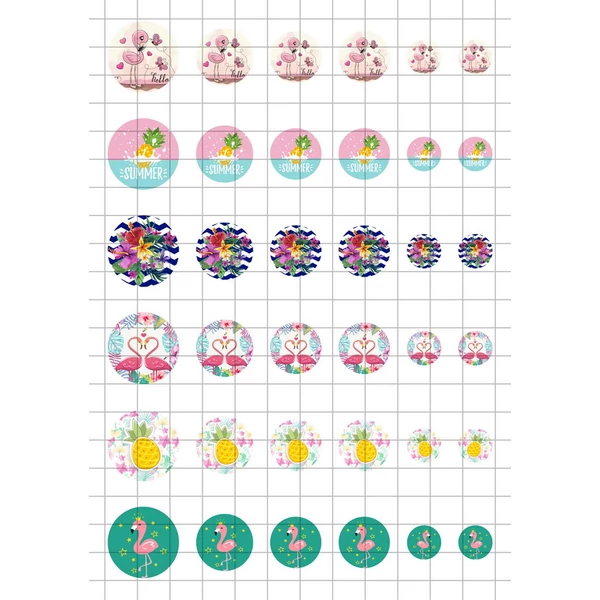 Summer-3 Üveglencsés ékszerpapír több méret A5
