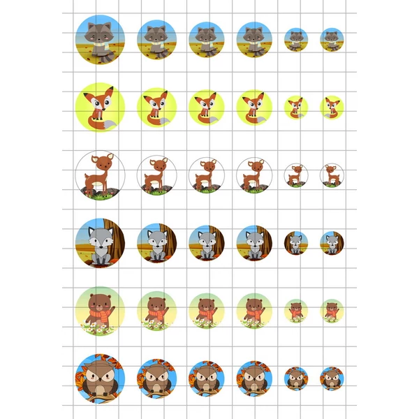 Woodland-1 Üveglencsés ékszerpapír több méret A5