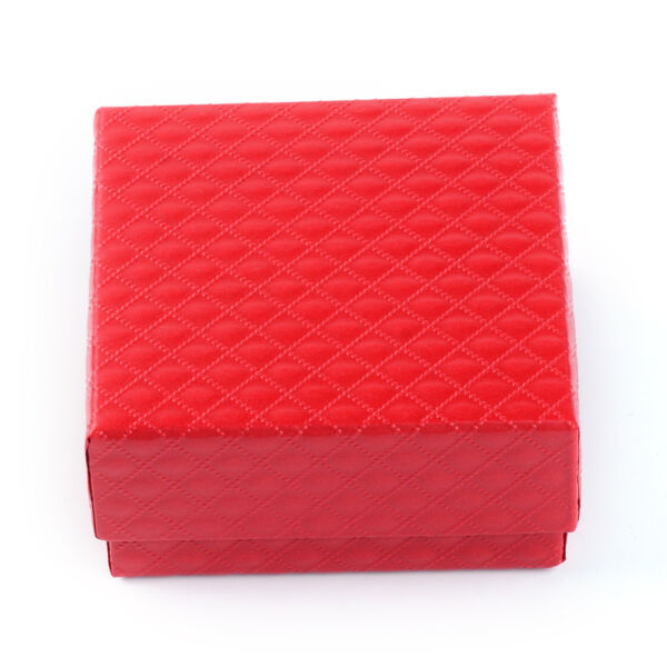 Piros papír díszdoboz (7,3x7,3x3,5cm)