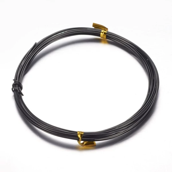 Fekete aluminium ékszerdrót (1mm/10m)