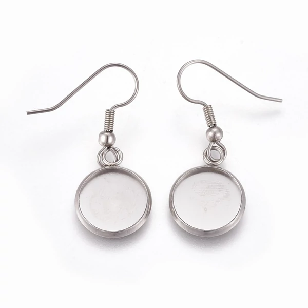 Nemesacél lógós fülbevaló alap (12mm)