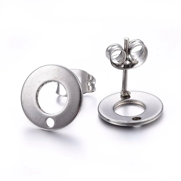 1pár nemesacél bedugós tovább építhető fülbevalóalap