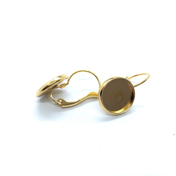 Arany színű nemesacél kapcsos fülbevalóalap (12mm)