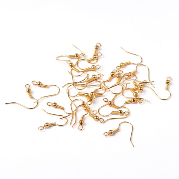 10 pár arany színű akasztós fülbevalóalap