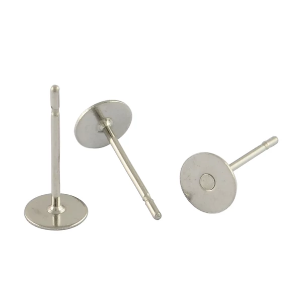5pár nemesacél bedugós fülbevalóalap (5mm)