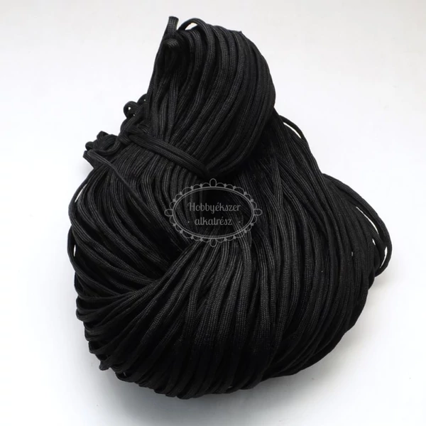 Fekete színű paracord zsinór (4mm) /10 méter