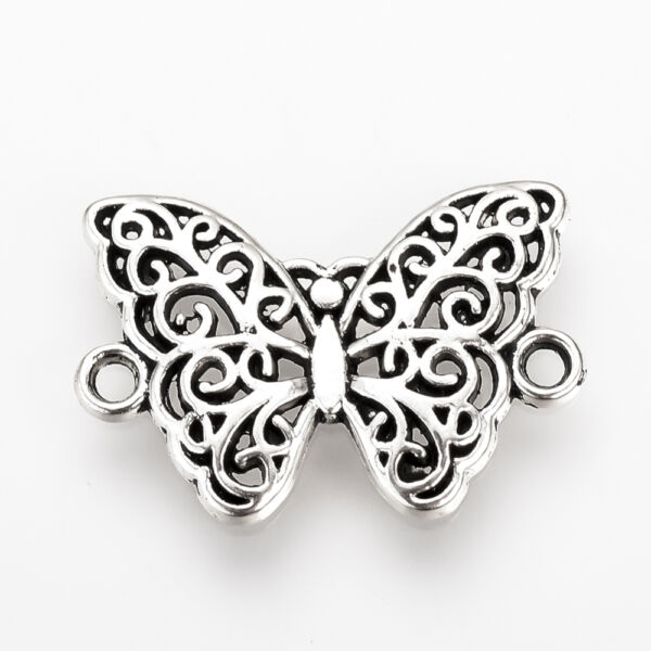 Antikolt ezüst színű pillangó alakú kapcsolóelem