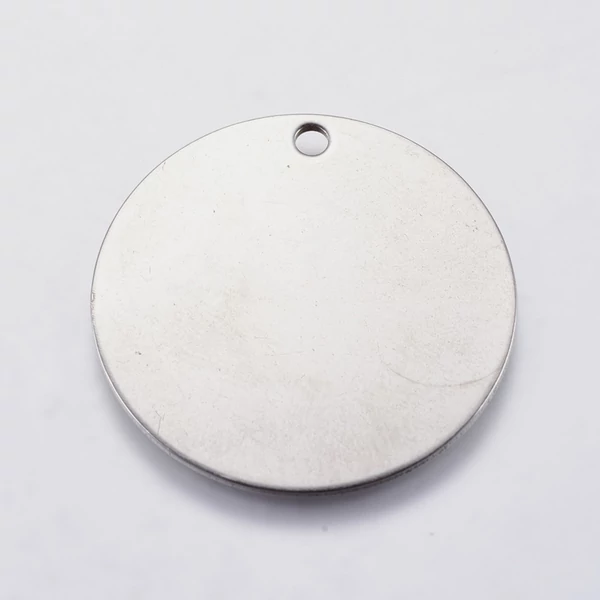 Nemesacél gravírozható medálka, fityegő (30mm)