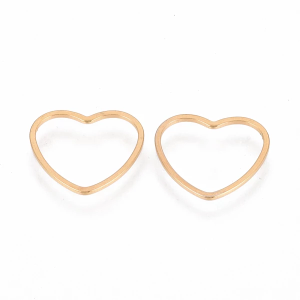 Nemesacél arany szív kapcsolóelem