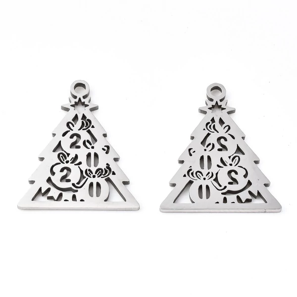 Nemesacél karácsonyfa fityegő