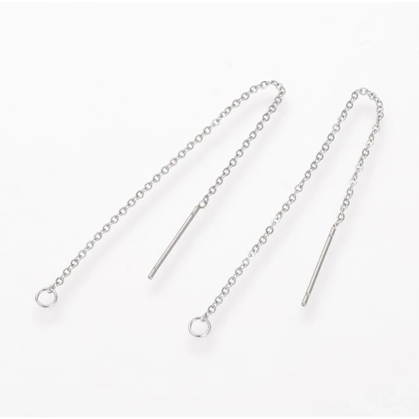 Nemesacél lánc fülbevalóalap