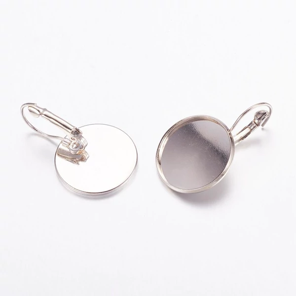 Antikolt ezüst színű franciakapcsos fülbevalóalap (20mm)