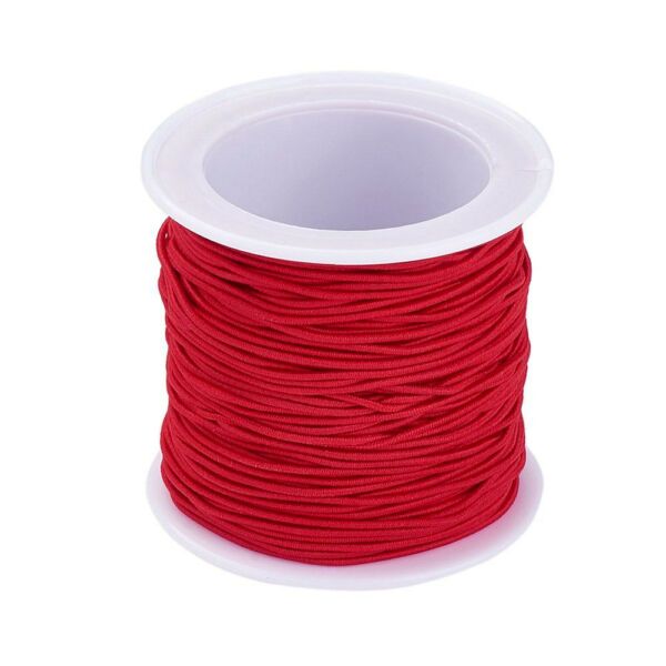Piros színű kalapgumi guriga/1mm (20m)