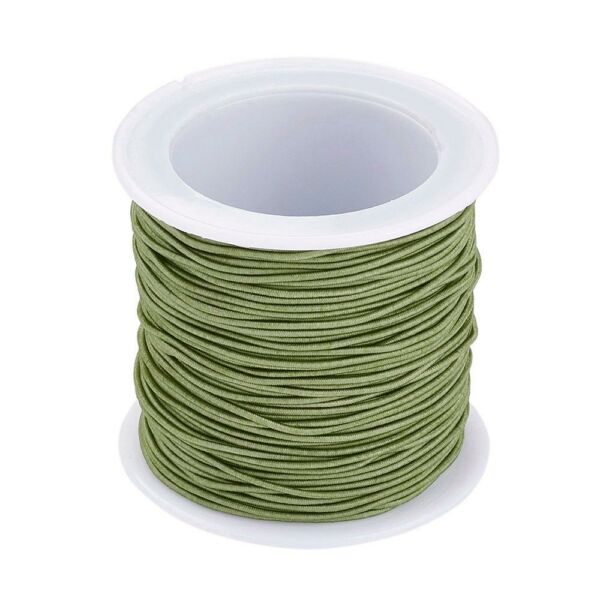 Olivazöld színű kalapgumi guriga/1mm (20m)