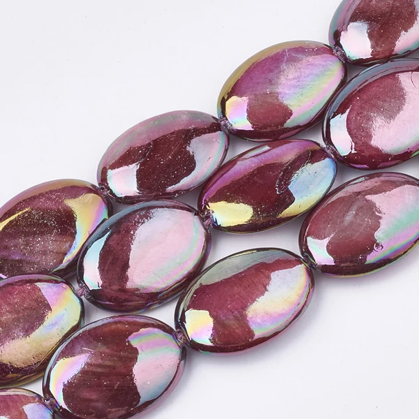 Festett édesvízi gyöngy (18x13mm)