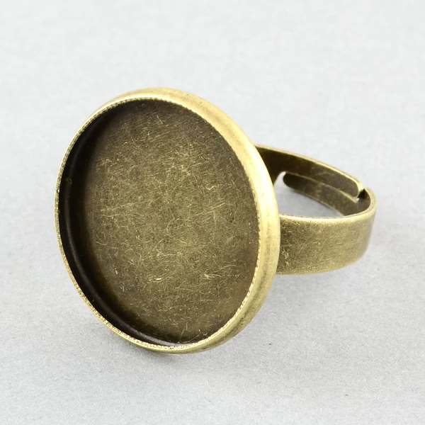 Antikolt bronz színű gyűrűalap (20mm)