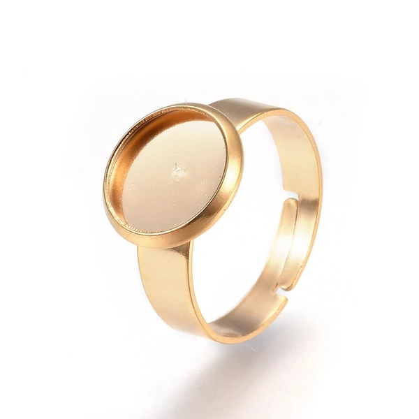Arany nemesacél tányéros gyűrűalap (10mm)