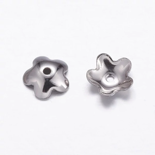 10db Nemesacél gyöngykupak (6mm)