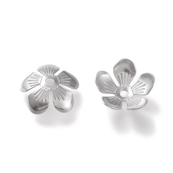 10db Nemesacél gyöngykupak (11x3mm)