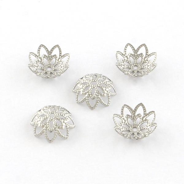 10db Nemesacél gyöngykupak (10x4mm)
