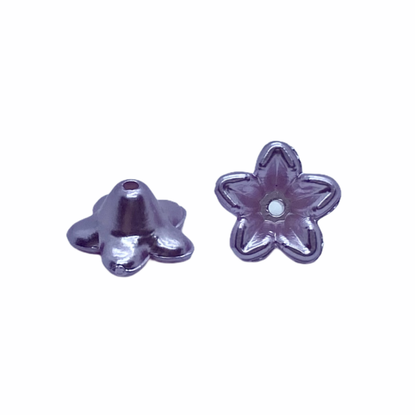 Metál lila színű virág (10X5mm)