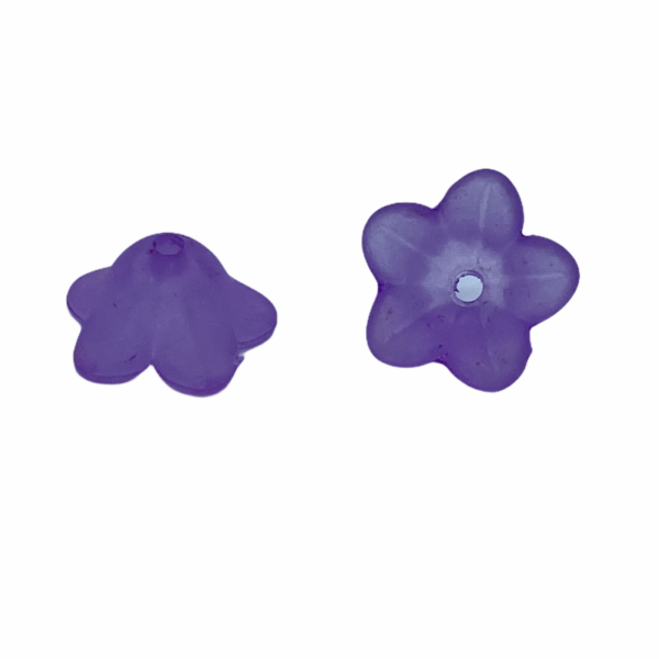 10db Világos lila színű harangvirág (13x7mm)