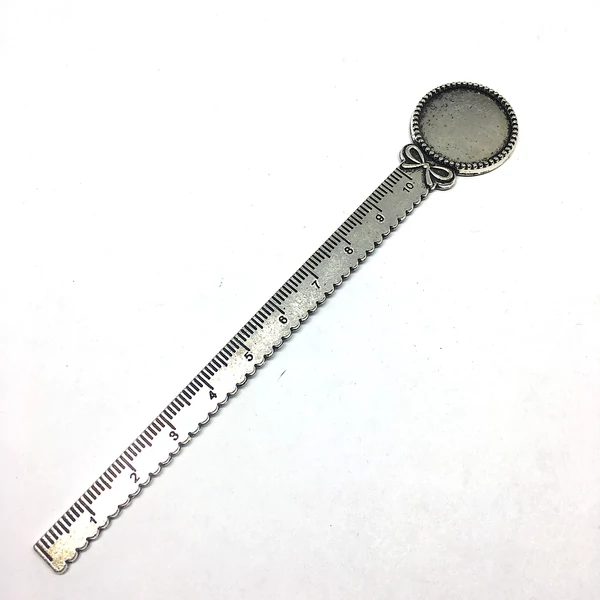 Antikolt ezüst színű masnis könyvjelző (20mm)