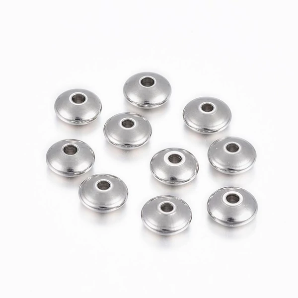 Nemesacél fánk alakú köztes (8x3,5mm)