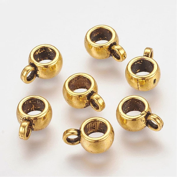 10db Antikolt arany színű medáltartó (9x6mm)