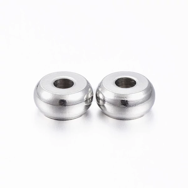 5db nemesacél fánk alakú köztes (6x3mm)