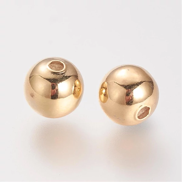Arany színű golyó alakú köztes 18K arany bevonattal (8mm)