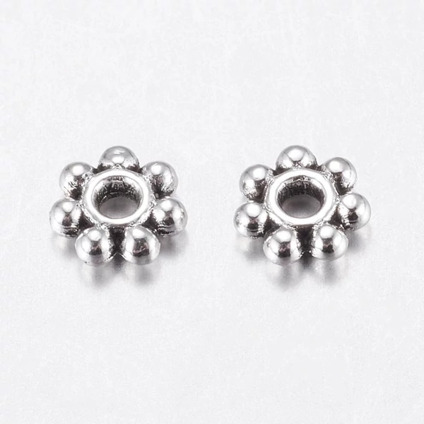 10db Antikolt ezüst virág alakú köztes