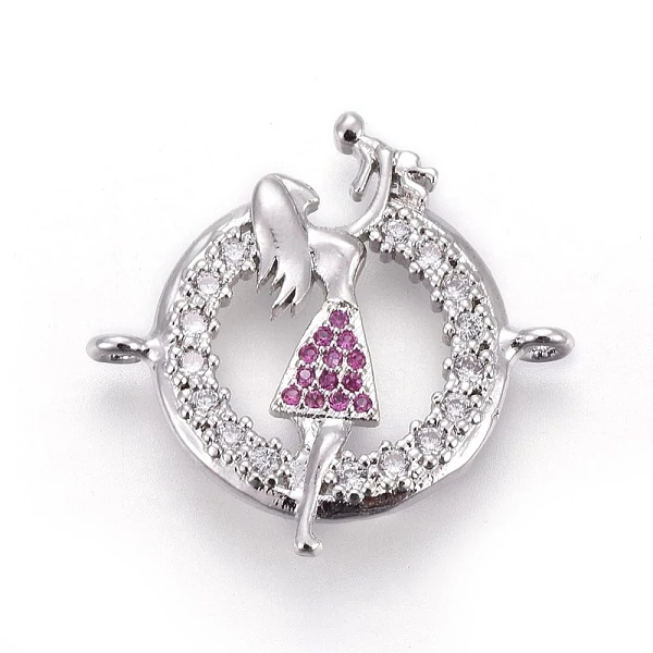 Ezüst színű cirkónia köves anya gyermek kapcsolóelem