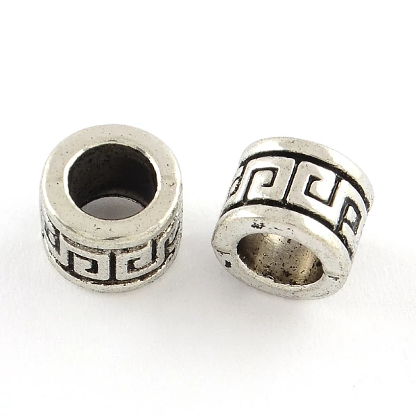 2db Antikolt ezüst színű csiga mintás gyöngy (9x7mm)