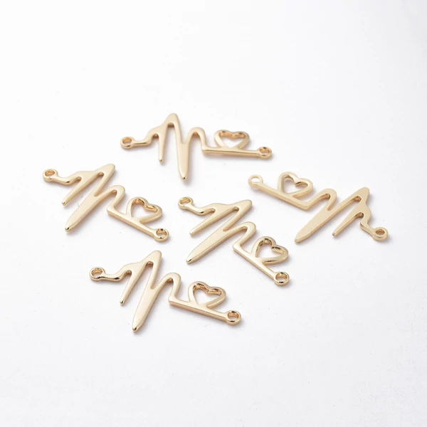 Arany színű szívdobbanás kapcsolóelem 18K bevonattal