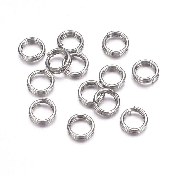 10db nemesacél dupla szerelőkarika (6mm)