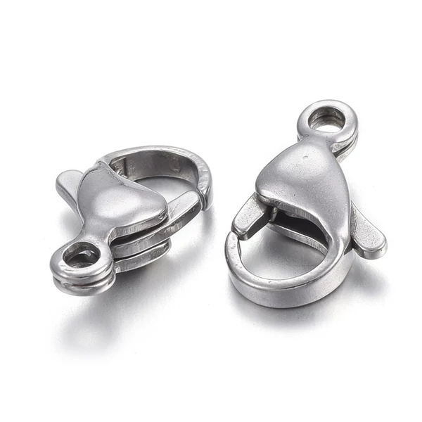 Nemesacél delfinkapocs (13x8mm)/10db