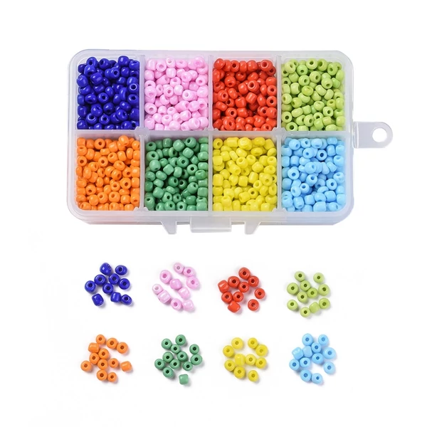 Vegyes kásagyöngyök dobozban (6/0)