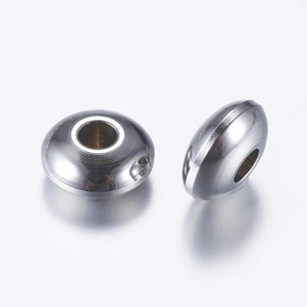 Nemesacél fánk alakú köztes (6x3mm) /4db