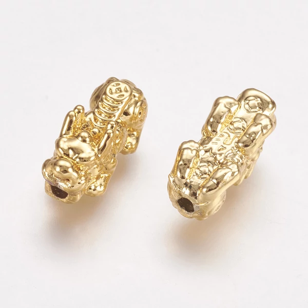 Arany pixiu sárkány gyöngy 24K arany bevonattal (15x7x7mm) /10db