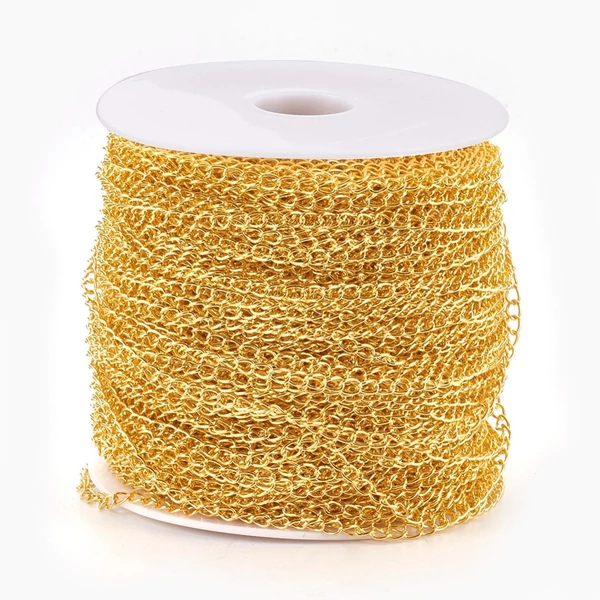 Arany színű csavart lánc (6x3mm)