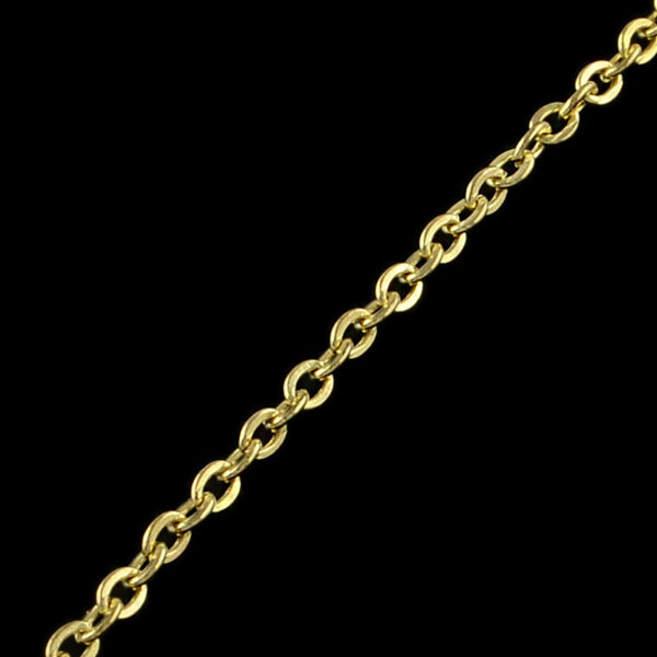 Világos arany színű vékony keresztezett szemű lánc (3,6x2,7mm)