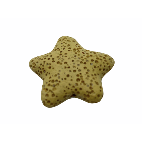 Sárga lávakő csillag alakú átfúrt medál (25mm)