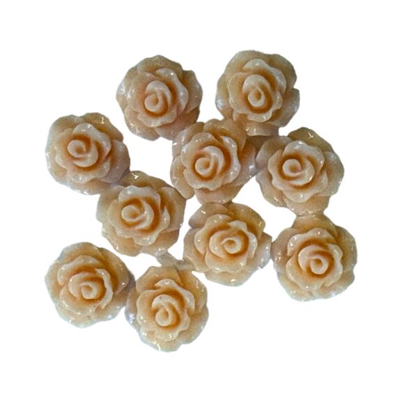 Rózsaszín műgyanta virág (10mm) /10db