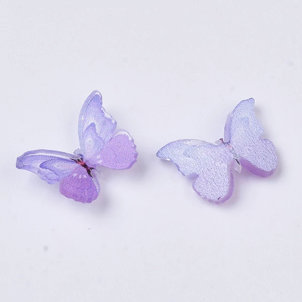 Lila műanyag pillangó (11x9mm)