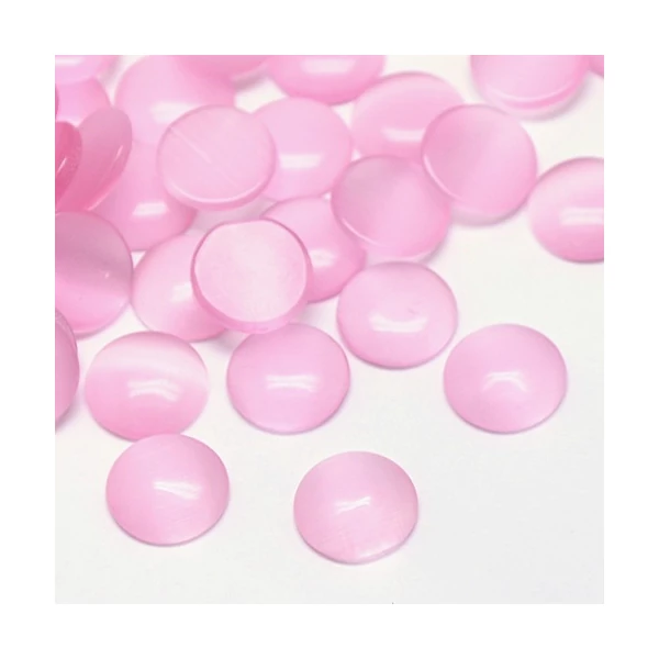 Halvány rózsaszín macskaszem kaboson (10mm)